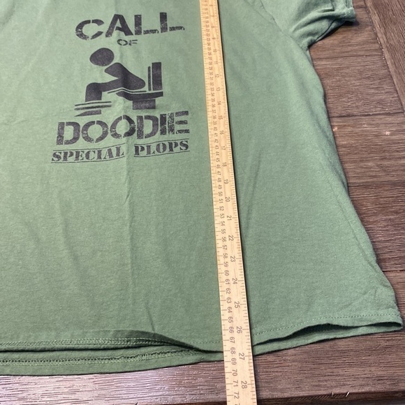 Gildan Call Of Doodie Special Plops Delta Pro Weight Men’s Large Green T-Shirt - Picture 7 of 7